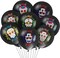 50 Pieces Sugar Skull Balloons Day of The Dead Balloons Halloween Latex Balloons 12 Inches Balloons for Halloween Day of The Dead Party Decoration Supplies